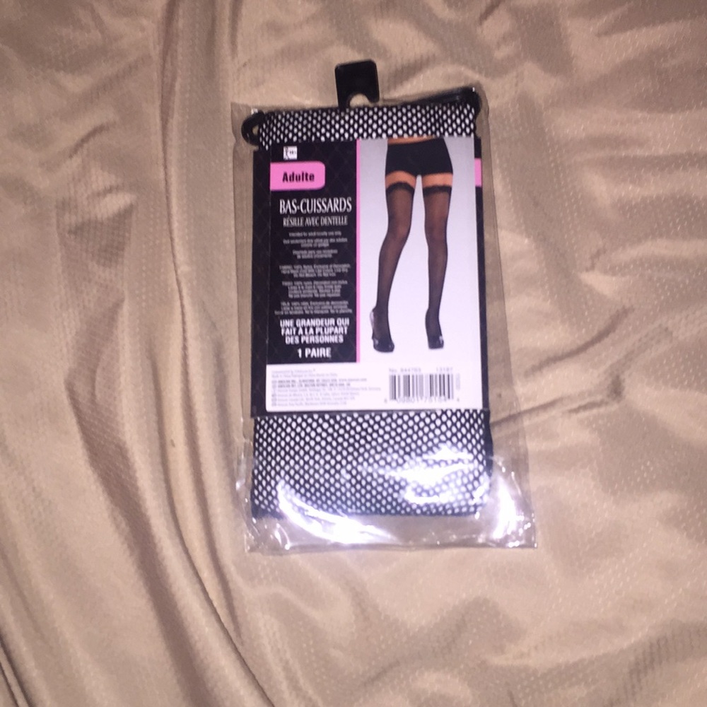 New In pack Lace top fish net thigh highs